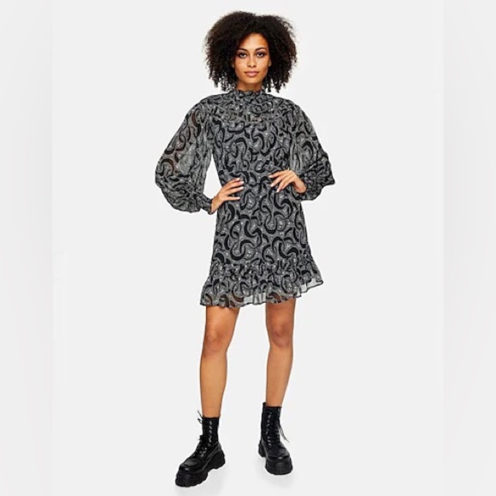 NWOT TopShop Long Sleeve Mini Dress